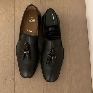 Christian Louboutin Men's Blk Leather Loafer